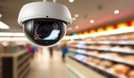 CCTV camera detecting suspicious activity in real-time with an AI model developed by Aya Data